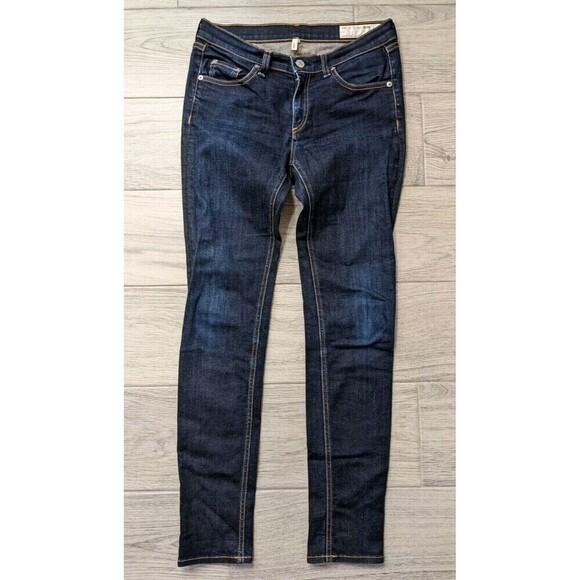 $225 Rag & Bone Ankle Skinny Jeans in Harrow Model 4987 Dark Blue USA Waist 28 - Picture 1 of 9